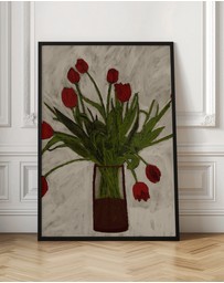 Olive et Oriel - Bouquet Of Tulips by Shatha Al Dafai Art Print