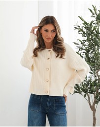 Esther & Co - Seah Cardigan - Cream