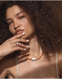 Amber Sceats - Toledo Necklace in Coral