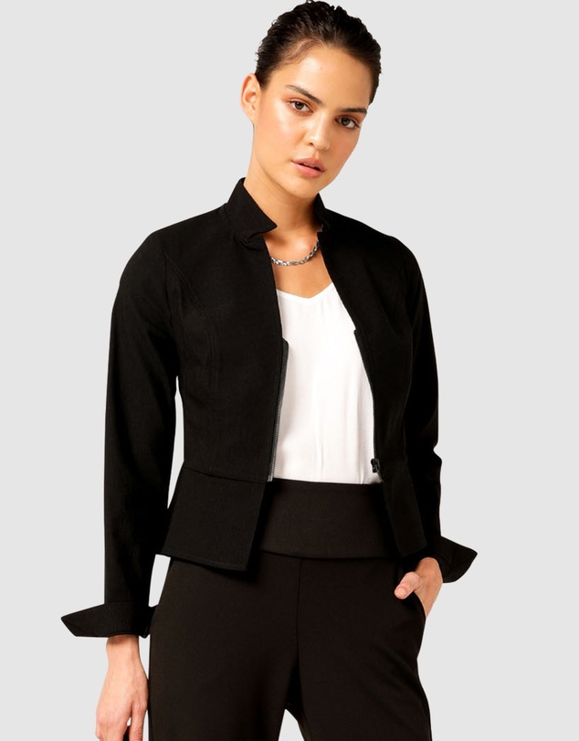 SACHA DRAKE - Front Zip Peplum Jacket