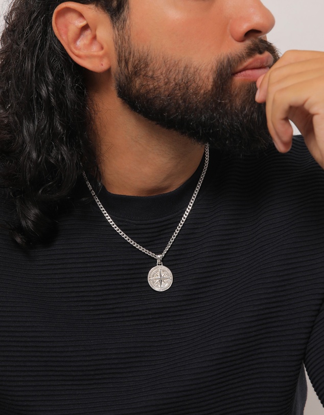 Kuzzoi - ICONIC EXCLUSIVE - Pendants Compass Solid in 925 Sterling Silver