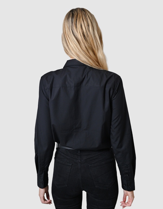 The Fable - Black Cotton Poplin Shirt