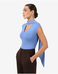 Forcast - Isadora V-Neck Scarf Knit Top