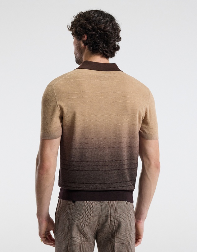 Calibre - Ombre Merino Wool Polo Neutral