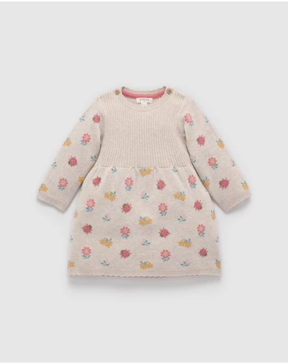 Purebaby - Ladybird Knitted Dress -Kids-Babies