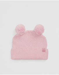 Country Road - Organically Grown Cotton Cord Pom Pom Knit Beanie