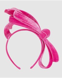 Max Alexander - Large Hot Pink Velvet Bow Racing Fascinator