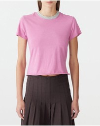 Bassike - Contrast Raw Edge Baby T-Shirt