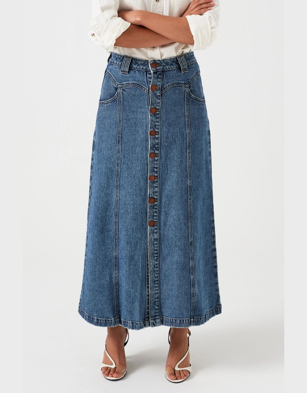 Seventy + Mochi Denim - Mia Seamed Skirt