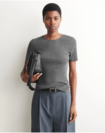 COS - Pointelle-Knit T-Shirt