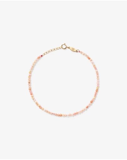 Michael Hill - Pink Opal Bead Bracelet in 10kt Yellow Gold