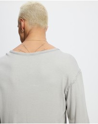 Surrounded By Ghosts - The Gypsum Slim Rib Knit Long Sleeve T-Shirt