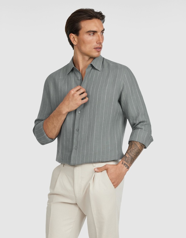 Tarocash - Hamilton Linen Stripe Shirt