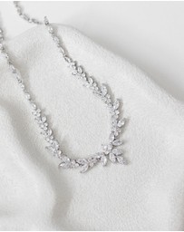 The White Collection - Courtney - Statement Silver Bridal Necklace