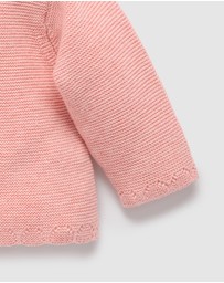 Purebaby - Crochet Collar Cardigan -Kids-Babies