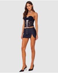 EDIKTED - Cinch Sheer Lace Corset