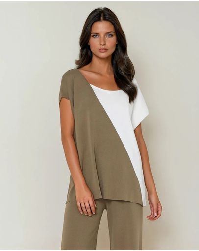 Khaki/White