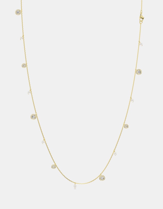 Swarovski - Una Angelic Strandage, Crystal Pearl, Round Cut, White, Gold-Tone Plated