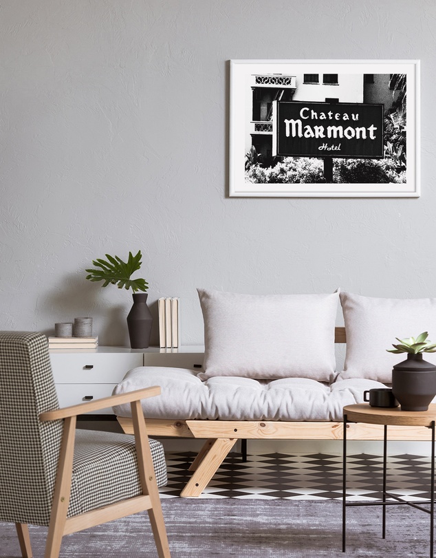 Olive et Oriel - Chateau Marmont Art Print