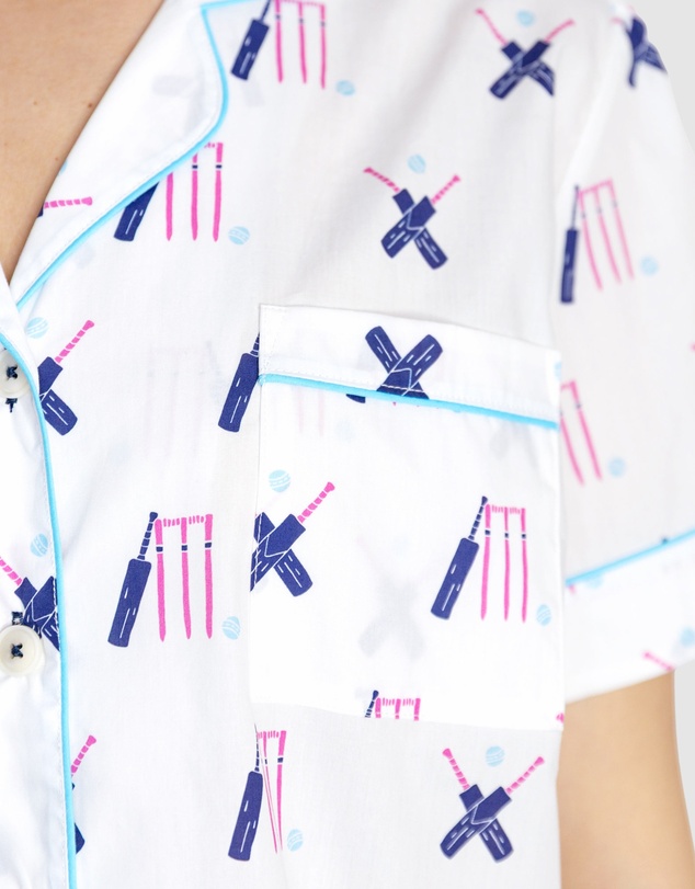 Sant And Abel - Women's Cricket Pink Short PJ Set