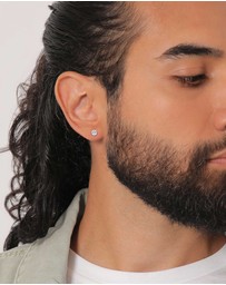 Kuzzoi - ICONIC EXCLUSIVE - Earrings Male Stud Swarovski® Crystals Single 925 Sterling Silver