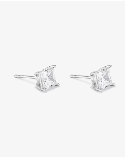 Michael Hill - 6mm Princess-Cut Cubic Zirconia Solitaire Stud Earrings in Sterling Silver