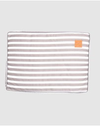 Mog & Bone - Classic Cushion Dog Bed - Latte Hampton Stripe Print