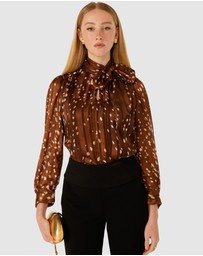 SACHA DRAKE - Hazel Tie Front Blouse