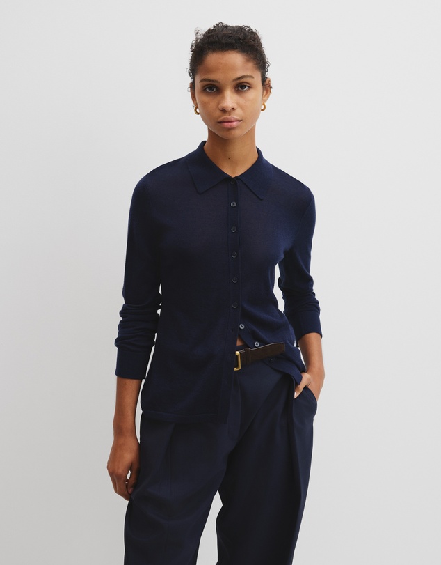 Country Road - Merino Long Sleeve Knit Shirt