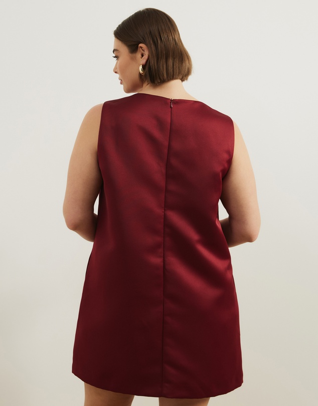 Atmos&Here Curvy - Poppy Structured Satin Mini Dress