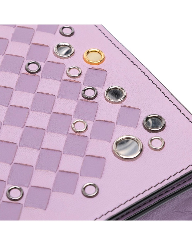 Pre-Loved by Azura Reborn - Pre-Loved Nappa Intrecciato Studded Wallet on Chain