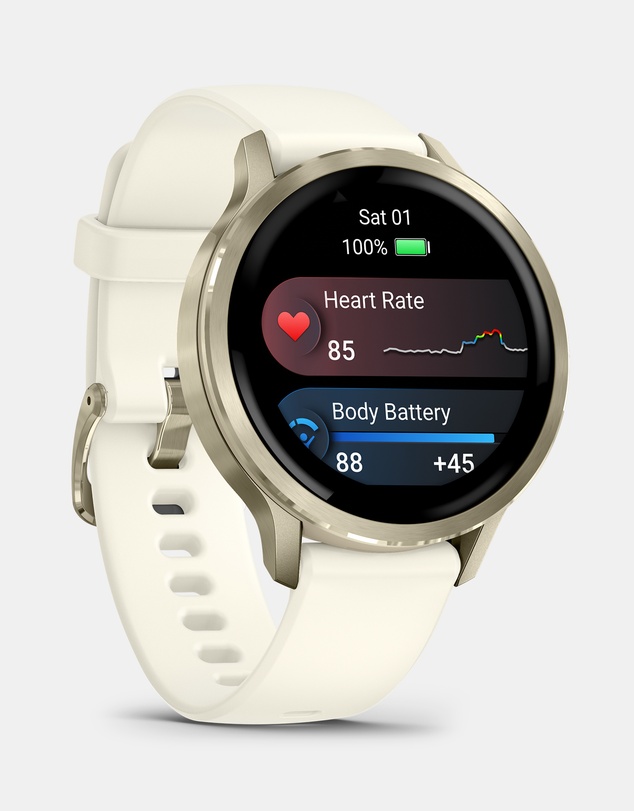 Garmin - Venu 4, 41mm, Lunar Silicone Band