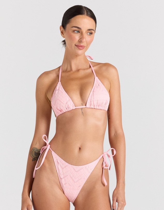 Poolside Paradiso - Sundream High String Tie Bikini Bottom - Musk