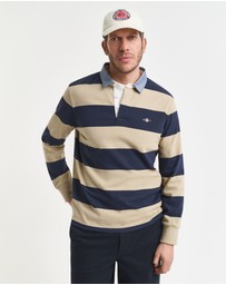 Gant - Chambray Collar Striped Heavy Rugger