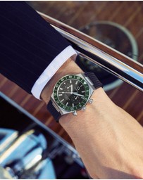 TIMEX - Q Timex Continental Chronograph 40mm Synthetic Rubber Strap Watch