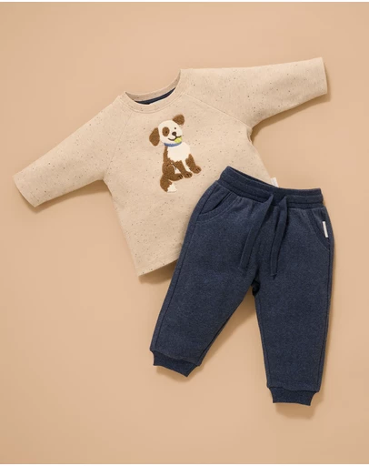 Purebaby - Doggy Thick Long Sleeve tee-Kids-Babies