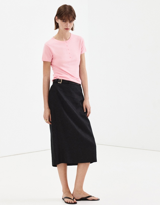 M.N.G - Short-Sleeved Fine-Knit Sweater