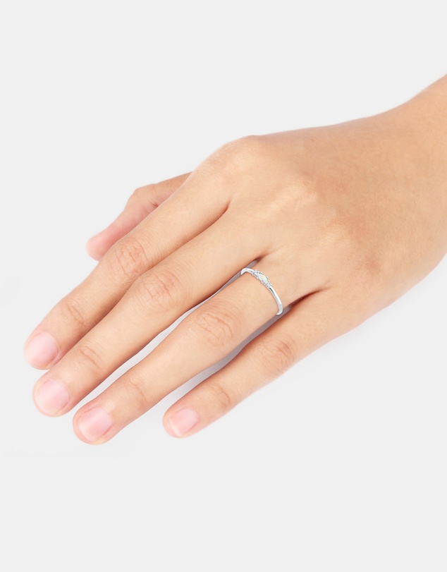 Elli Jewelry - Opal Band Ring in 925 Silver