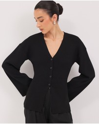Calli - Tiarne Flared Knit Cardigan