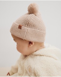 Country Road - Organically Grown Cotton Cord Pom Pom Knit Beanie