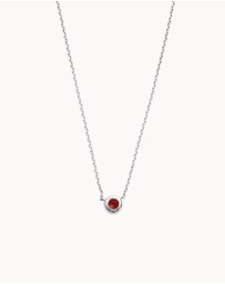 Kirstin Ash - Petite Birthstone Necklace January Garnet