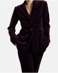 Cynthia Rowley - Velveteen Fitted Blazer