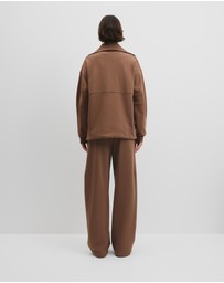 Country Road - Australian Cotton Zip Neck Placket Sweat