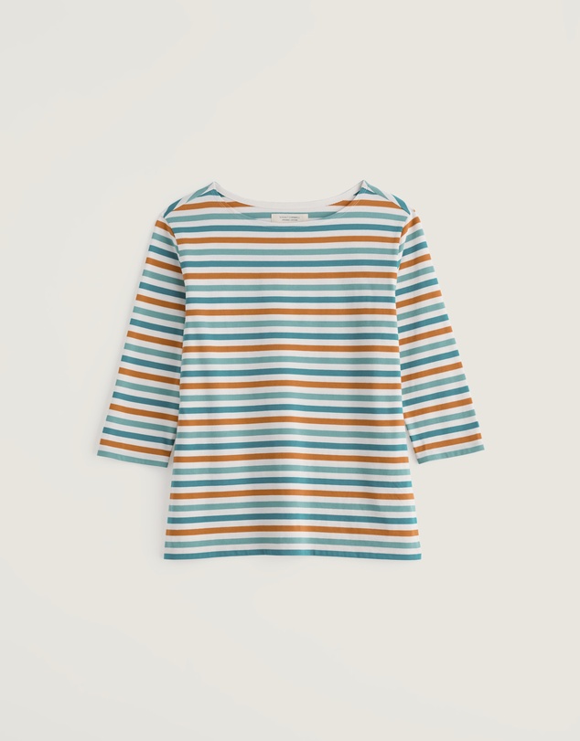 Seasalt - Seasalt Cornwall Multi Sailor 3/4 Sleeve Top Jersey