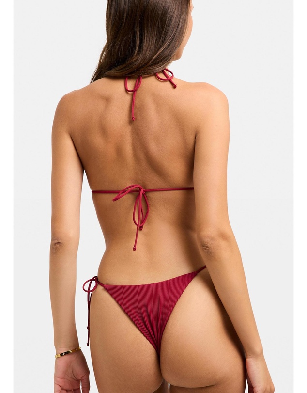 Subtitled - Rib Halter Triangle Bikini Top