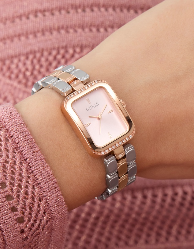 GUESS - Guess Ladies 2-Tone Rose Gold Tone 22mm Analogue Watch