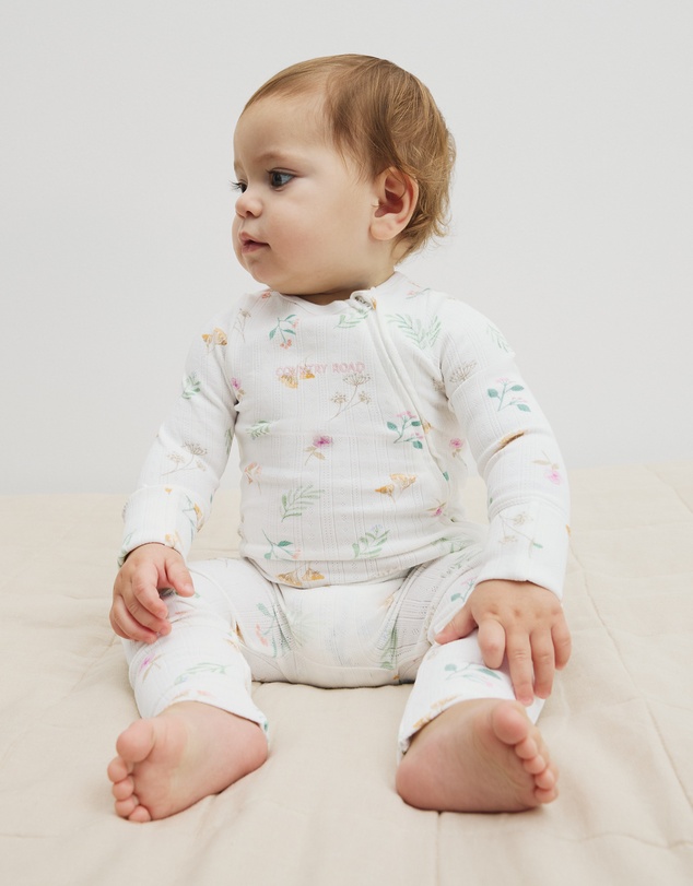 Country Road - Organically Grown Cotton Blend Pointelle Jumpsuit