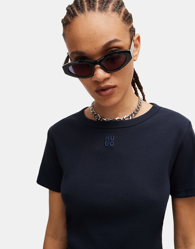 HUGO - Cotton-Blend Logo T-shirt