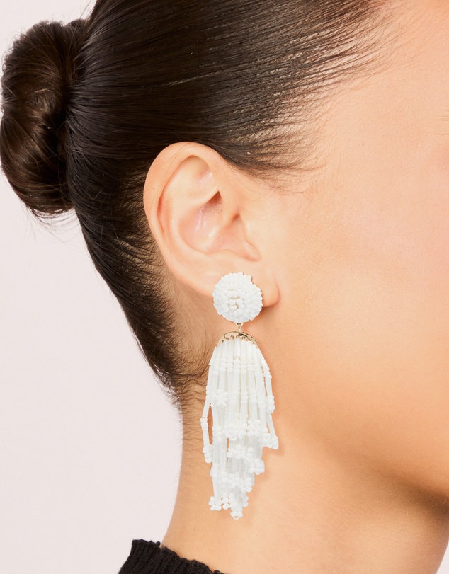 Lovisa - White Beaded Drop Earrings