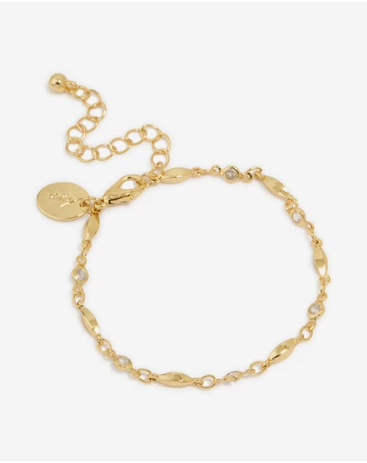 Lovisa - Gold Plated Cubic Zirconia Link Chain Bracelet